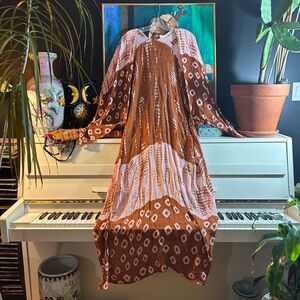 Shiraleah Brown and White Maxi Duster